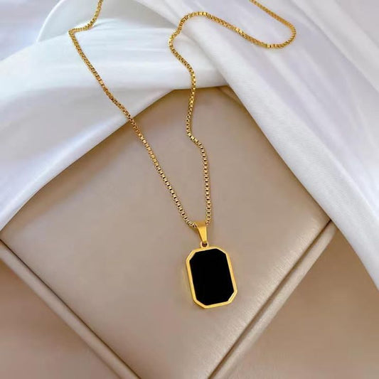 Noir Octagon Necklace